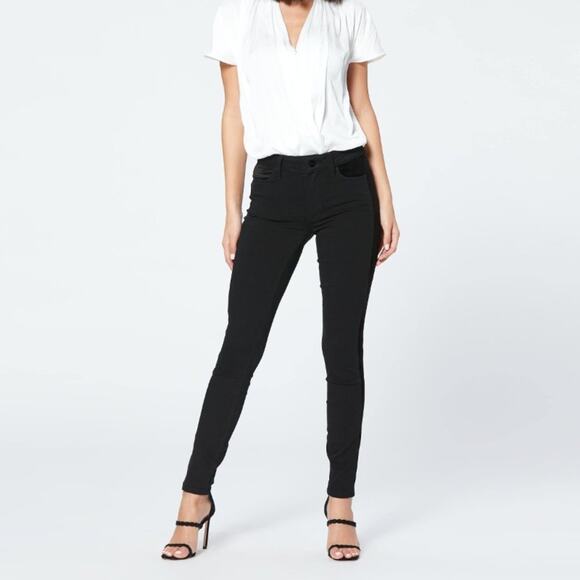 PAIGE x Anthropologie Black High-Rise Hexton Skinny Jeans - Picture 11 of 16
